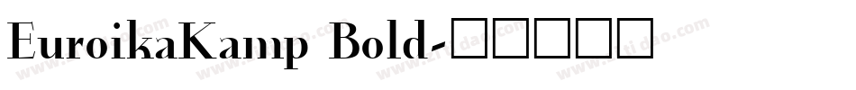 EuroikaKamp Bold字体转换